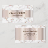 Moderne Elegant White Marble Professional Classy Visitekaartje (Voorkant / Achterkant)