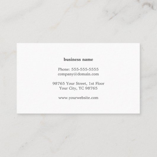 Moderne Elegant Wooden Monogram Binnenlandse Ontwe Visitekaartje (Achterkant)