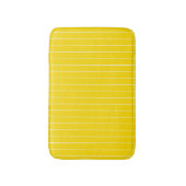 Moderne Elegant Yellow White Striped Sjabloon Badmat (Voorkant Verticaal)