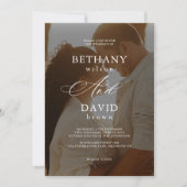 Moderne Elegante 2 Arch Foto QR Code RSVP bruiloft Kaart (Voorkant)