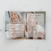 Moderne Elegante 3-Foto Gevouwen Uitvaartprogramma Programma (Binnen)