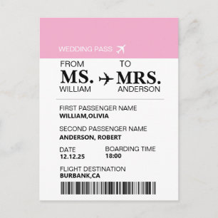 Moderne Elegante Aangepaste Bruid Wordt Instapkaar Briefkaart