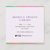 Moderne, elegante, aangepaste tapery vierkante visitekaartje (Achterkant)