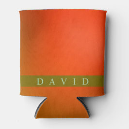 Moderne Elegante Abstracte Groene & Oranje Koelbox Blikjeskoeler