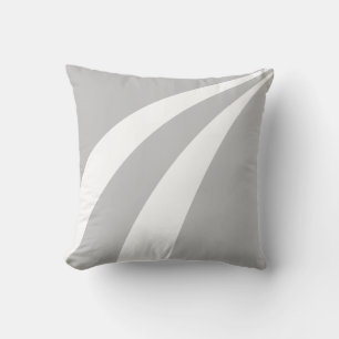 Moderne elegante abstracte lichte grijze en witte  kussen