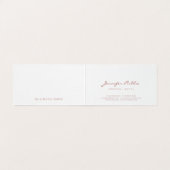 Moderne elegante Abstracte Sjabloon handschrift Visitekaartjes (Binnenkant ongevouwen)