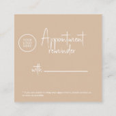 Moderne Elegante afspraakkaart met QRcode Afsprakenkaartje (Achterkant)