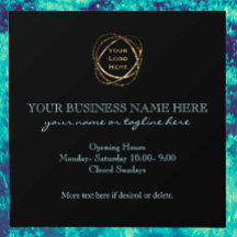 Moderne Elegante Aqua Blauwgroen Custom Business L