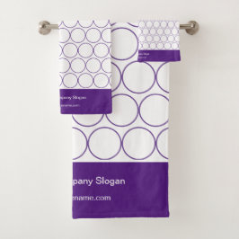 Moderne Elegante Aubergine Kleur Monogram Wasruimt Bad Handdoek