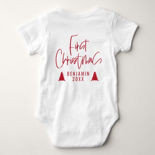 moderne elegante baby eerste kerstmis romper (Achterkant)