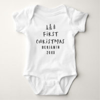 moderne elegante baby eerste kerstmis