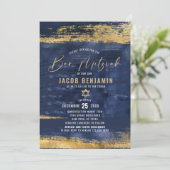 Moderne elegante bar mitswa uitnodiging (Staand voorkant)