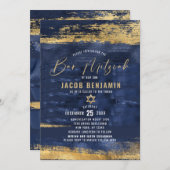 Moderne elegante bar mitswa uitnodiging (Voorkant / Achterkant)