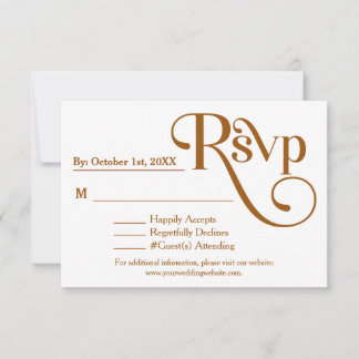 Moderne elegante "Be our Guest" bruiloft uitnodigi RSVP Kaartje