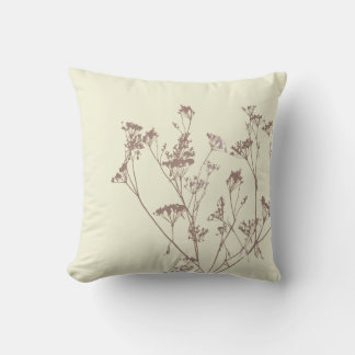 Moderne Elegante Beige Weidebloemen Kussen