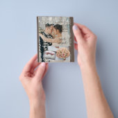 Moderne Elegante bewerkbare aangepaste trouwfoto Flyer (Hand)