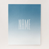 Moderne Elegante bewerkbare Tekst & Ombre Kleur Legpuzzel (Verticaal)