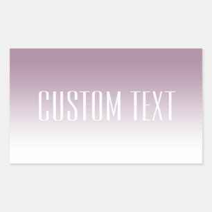 Moderne Elegante bewerkbare Tekst & Ombre Kleur Rechthoekige Sticker