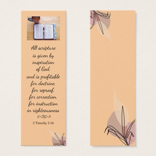 Moderne Élégante Bible Spirituelle Verse Signet (Devant & derrière)