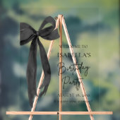 Moderne Elegante Black Bow Coquette Verjaardag Wel Acryl Bord (Neutraal)