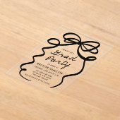 Moderne Elegante Black Bow Graduation Party Acryl Uitnodigingen (Laagn)