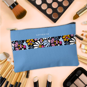 Moderne Elegante Blauwe Bloempatroon Etui