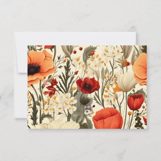 Moderne Elegante Bloemen Bloemen Bedankkaart (Achterkant)