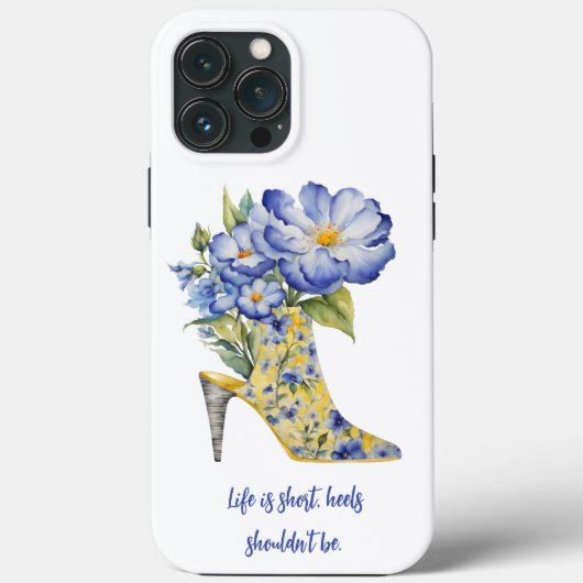 Moderne Elegante Bloemen Chinoiserie High-Heel Case-Mate iPhone Case (Achterkant)