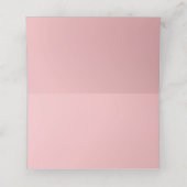 Moderne Elegante Blush Roze Signature Typografie Klantenkaartje (Binnenkant ongevouwen)