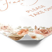 Moderne elegante Boho Pampas Grass Favorieten Poster (Hoek)