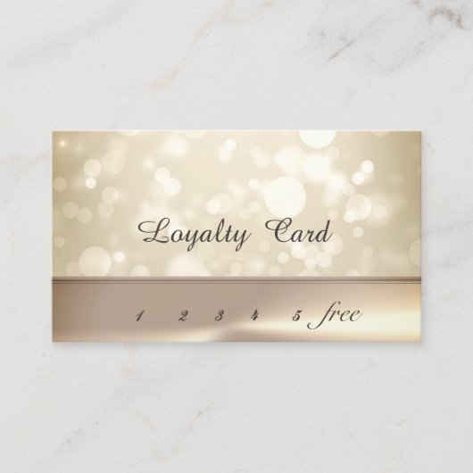 Moderne Elegante Bokeh Loyaltykaart Klantenkaartje (Voorkant)