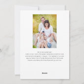 Moderne Elegante Boog 2 Foto Kerstmis Feestdagenkaart (Achterkant)