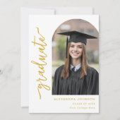 Moderne Elegante Boog Foto Aankondiging (Voorkant)