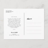 Moderne elegante bruiloft Dank je foto Briefkaart (Achterkant)