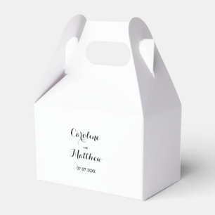 Moderne Elegante Bruiloft Favor Box Bedankdoosjes