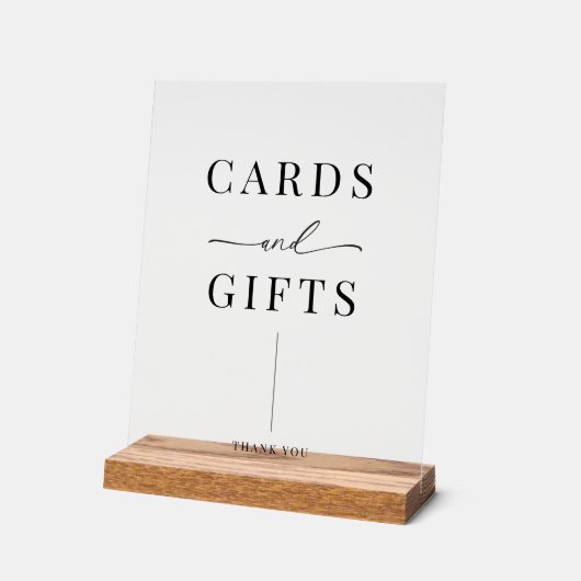 Moderne Elegante Bruiloft Kaarten & Cadeaus Acryl Bord (Hoek)