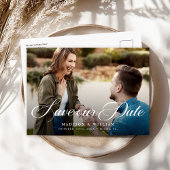 Moderne elegante bruiloft save the date briefkaart