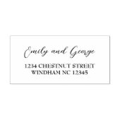 Moderne elegante bruiloft  zelfinktende stempel (Design)