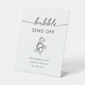 Moderne Elegante Bubble Verzend Van Script Reclamebord Met Voetstuk (Voorkant)