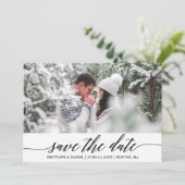 Moderne Élégante Calligraphie Enregistrer La Carte (Debout devant)