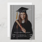 Moderne Élégante Célébration Graduation Invitation (Devant / Derrière)