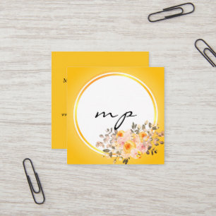Moderne Elegante Champagne Abstract Beauty Stylist Vierkante Visitekaartje