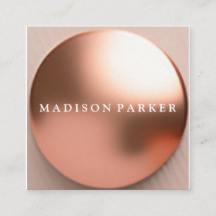 Moderne Elegante Champagne Glitter Beauty Stylist Vierkante Visitekaartje