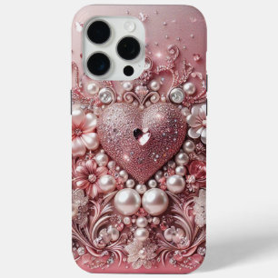 Moderne elegante charmante gouden parels Valentijn iPhone 15 Pro Max Hoesje