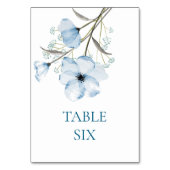 Moderne Elegante Chic Stofblauwe Huwelijk Kaart (Voorkant)