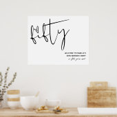 Moderne Elégante Cinquante-5e Affiche de bienvenue (Cuisine)