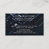 Moderne Elegante Computer Reparatie qr code Visitekaartje (Voorkant)