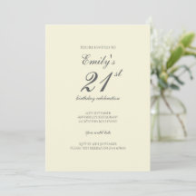 Moderne Elegante Crème 21e Verjaardagsfeest