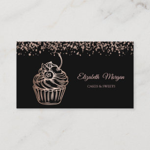 Moderne Elegante Cupcake, Snoepjes, Bakkerij Visitekaartje