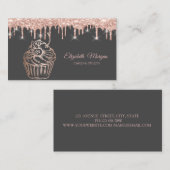 Moderne Elegante Cupcake, Snoepjes, Druppels Visitekaartje (Voorkant / Achterkant)
